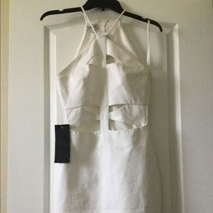 Bebe white cutout dress